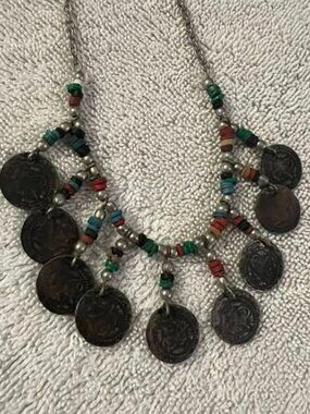 🐻 Vintage Berber Coin Necklace